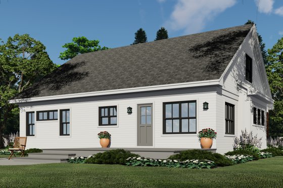 Exterior - Rear Elevation for Farmhouse House Plan #51-1203 - 3 bed, 2.5 bath