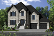 European Style House Plan - 3 Beds 2 Baths 2079 Sq/Ft Plan #25-4376 