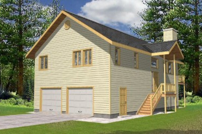 Dream House Plan - Modern Exterior - Front Elevation Plan #117-129