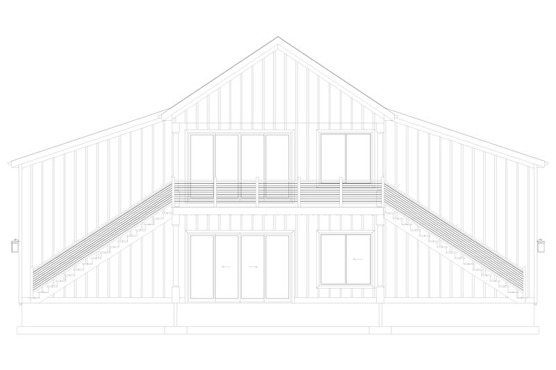Home Plan - Exterior - Rear Elevation 3 for Barndominium House Plan #1060-395 - 2 bed, 1.5 bath