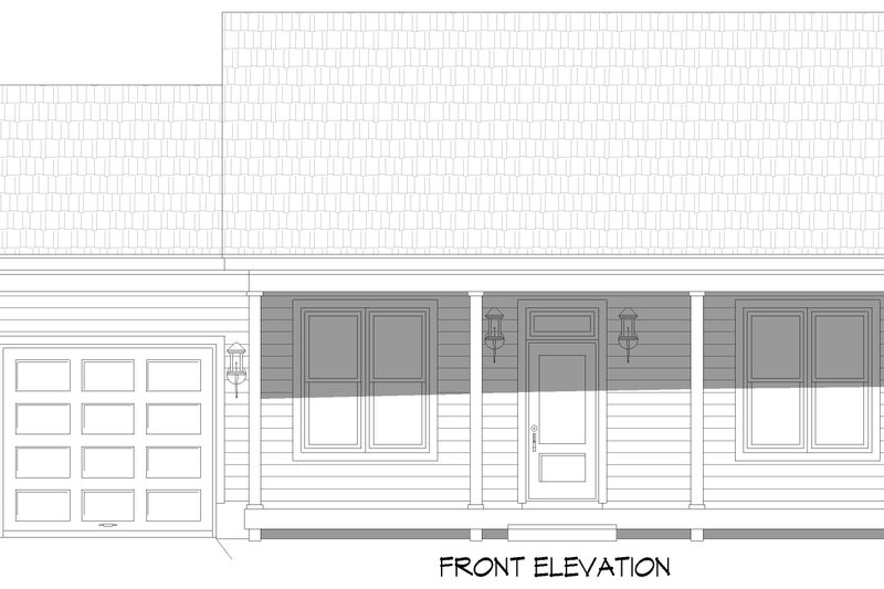 Home Plan - Exterior - Front Elevation 3 for Country House Plan #932-1300 - 1 bed, 1 bath