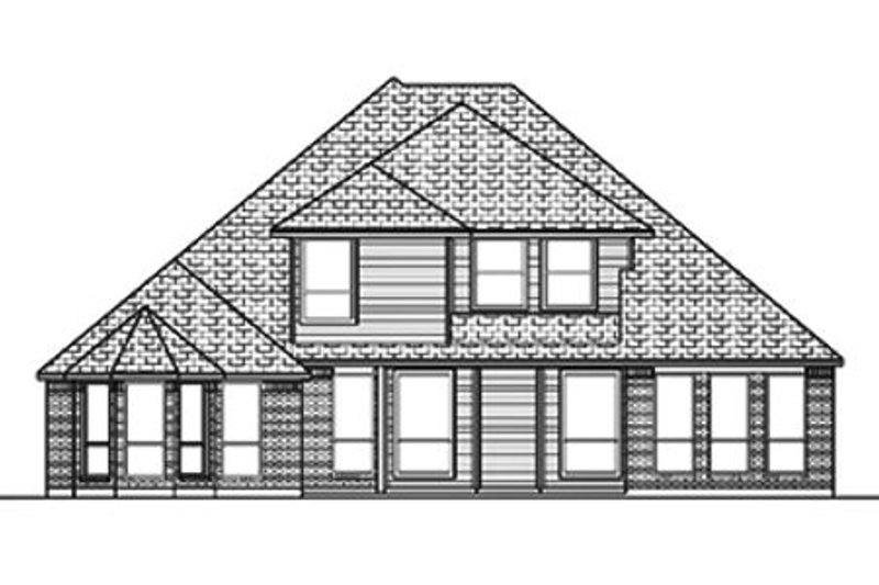 Home Plan - Exterior - Rear Elevation for European House Plan #84-402 - 4 bed, 3 bath