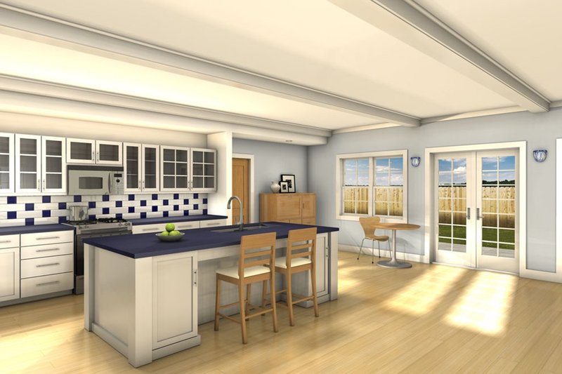 House Blueprint - Interior - Kitchen for Farmhouse House Plan #497-63 - 3 bed, 2.5 bath