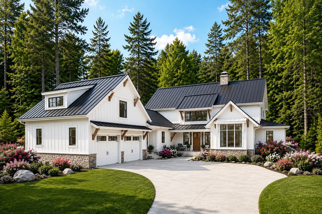 Exterior - Front Elevation 2 for Farmhouse House Plan #928-14 - 3 bed, 3.5 bath