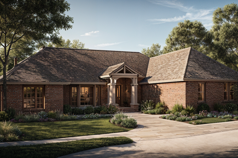 Architectural House Design - Traditional Exterior - Front Elevation Plan #30-363