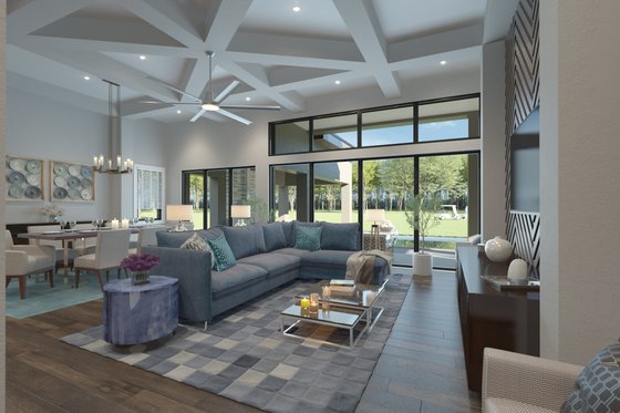 Interior - Family Room for Contemporary House Plan #930-545 - 3 bed, 3.5 bath