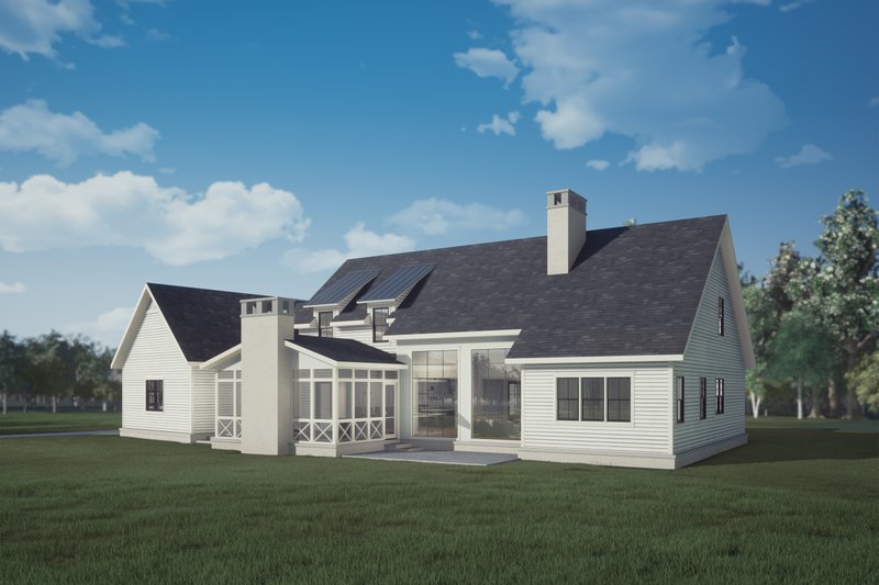 Architectural House Design - Exterior - Rear Elevation for Farmhouse House Plan #1088-3 - 5 bed, 5.5 bath