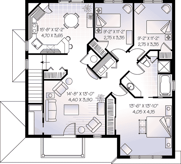 House Design - Traditional Floor Plan - Upper Floor Plan #23-556