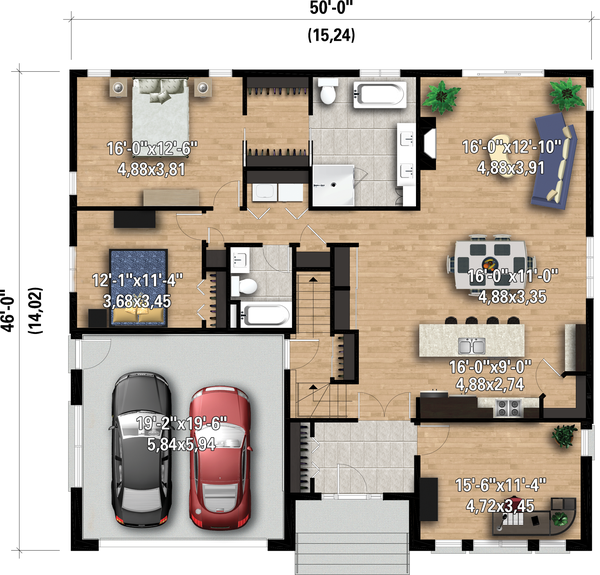 Home Plan - Contemporary Floor Plan - Main Floor Plan #25-4912