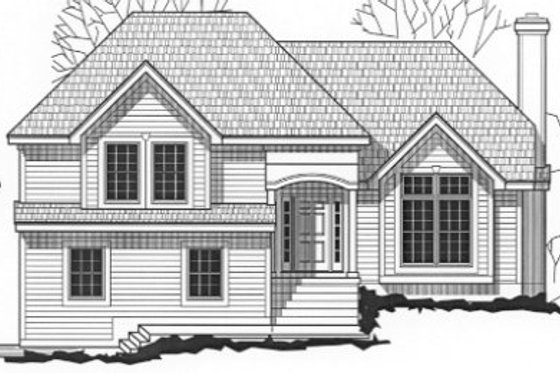 Exterior - Front Elevation for Cottage House Plan #67-801 - 3 bed, 2 bath