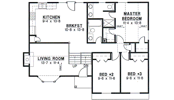 Traditional Floor Plan - Main Floor Plan #67-660