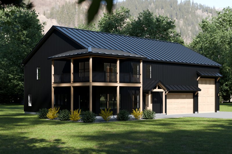 Dream House Plan - Exterior - Front Elevation 3 for Barndominium House Plan #1089-38 - 3 bed, 2.5 bath