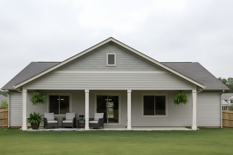House Blueprint - Exterior - Rear Elevation for Craftsman House Plan #112-307 - 4 bed, 3 bath