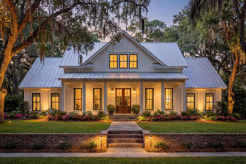Architectural House Design - Exterior - Front Elevation 4 for Farmhouse House Plan #430-215 - 4 bed, 3 bath