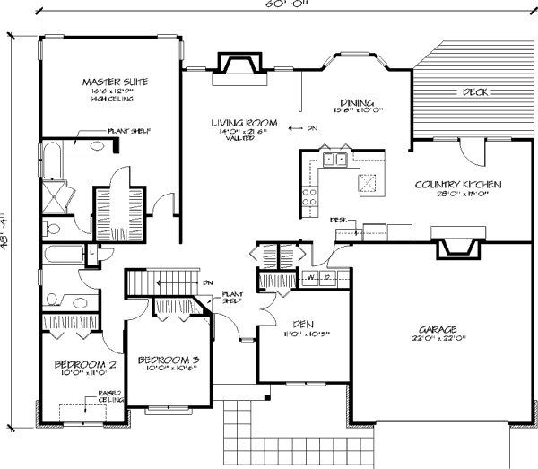 House Plan Design - Floor Plan - Main Floor Plan #320-350