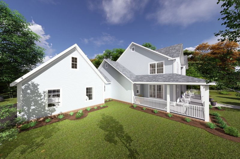 House Plan Design - Exterior - Other Elevation 4 for Country House Plan #20-2041 - 4 bed, 3 bath