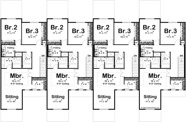 Dream House Plan - Floor Plan - Upper Floor for Farmhouse House Plan #455-781 - 3 bed, 3 bath