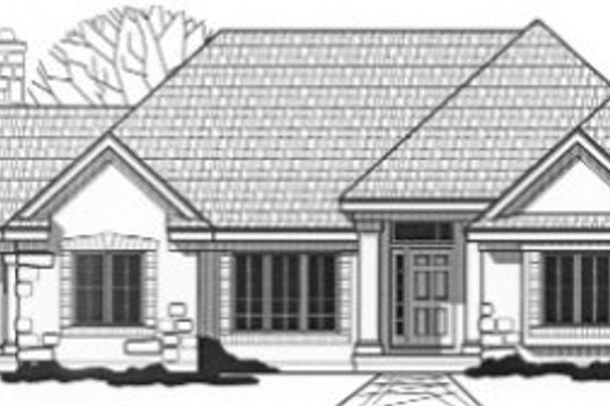 Exterior - Front Elevation for Traditional House Plan #67-786 - 3 bed, 2 bath