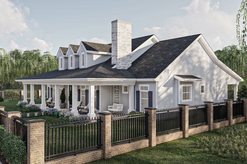 House Blueprint - Exterior - Other Elevation 1 for Southern House Plan #455-558 - 3 bed, 2.5 bath