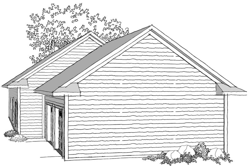 Architectural House Design - Photo 1 for Ranch House Plan #70-1023 - 3 bed, 2 bath