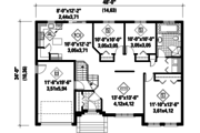 European Style House Plan - 3 Beds 1 Baths 1297 Sq/Ft Plan #25-4463 