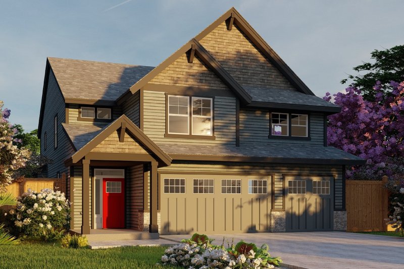 Dream House Plan - Craftsman Exterior - Front Elevation Plan #53-653