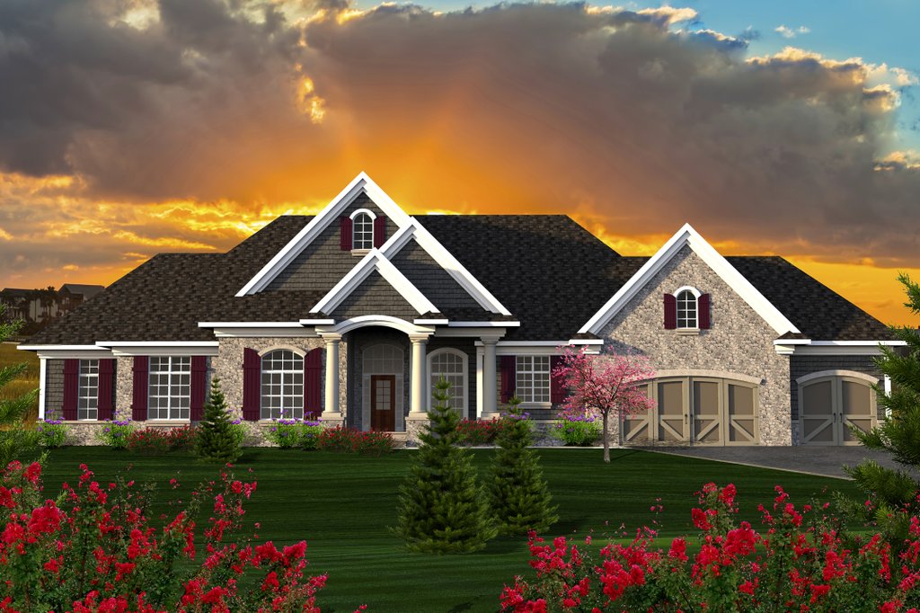Ranch Style House Plan - 3 Beds 2.5 Baths 2687 Sq/Ft Plan ...