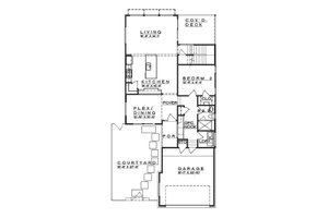 Floor Plan - Main Floor for Contemporary House Plan #935-7 - 4 bed, 3 bath