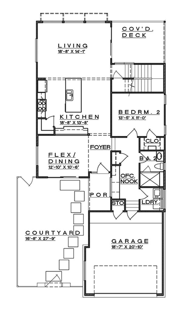Contemporary Floor Plan - Main Floor Plan #935-7