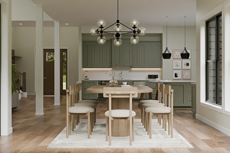 House Blueprint - Interior - Dining Room for Craftsman House Plan #1089-26 - 5 bed, 4 bath