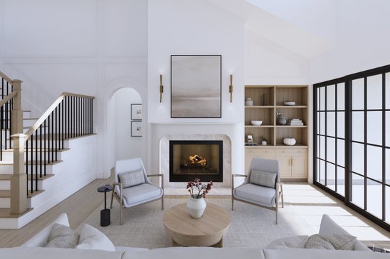 Interior - Family Room 1 for European House Plan #1114-114 - 4 bed, 3.5 bath