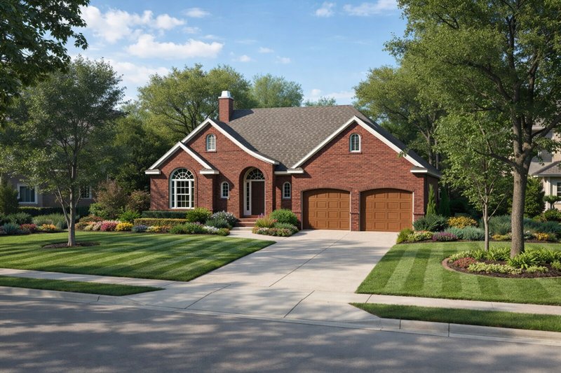 Dream House Plan - European Exterior - Front Elevation Plan #20-1399
