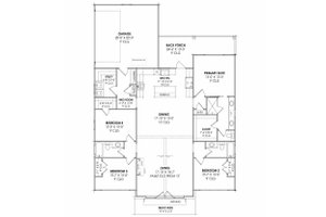 Floor Plan - Main Floor for Farmhouse House Plan #1096-137 - 4 bed, 3 bath