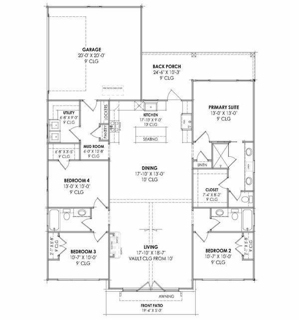 Farmhouse Floor Plan - Main Floor Plan #1096-137