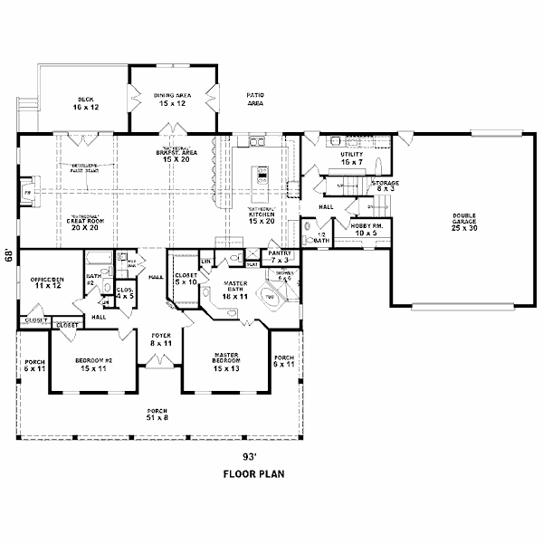 Southern Floor Plan - Main Floor Plan #81-13833