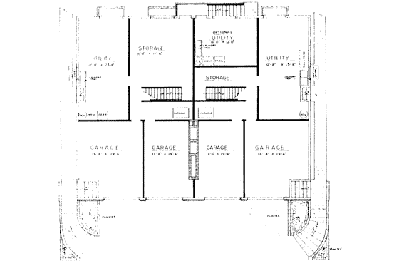 Floor Plan - Lower Floor for Traditional House Plan #303-240 - 2 bed, 1 bath
