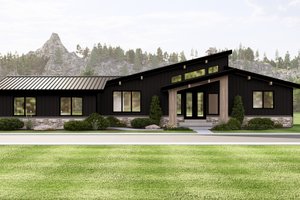 House Plan Design - Contemporary Exterior - Front Elevation Plan #1064-396