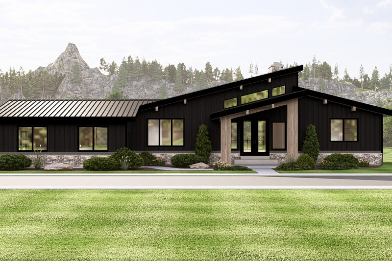 House Plan Design - Contemporary Exterior - Front Elevation Plan #1064-396