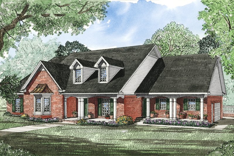 Architectural House Design - Colonial Exterior - Front Elevation Plan #17-167