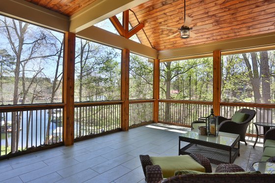 Exterior - Covered Porch for Ranch House Plan #54-484 - 4 bed, 3 bath
