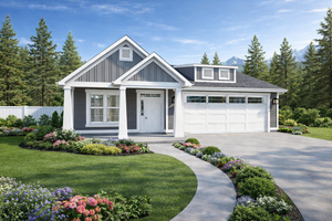 Architectural House Design - Craftsman Exterior - Front Elevation Plan #1060-449