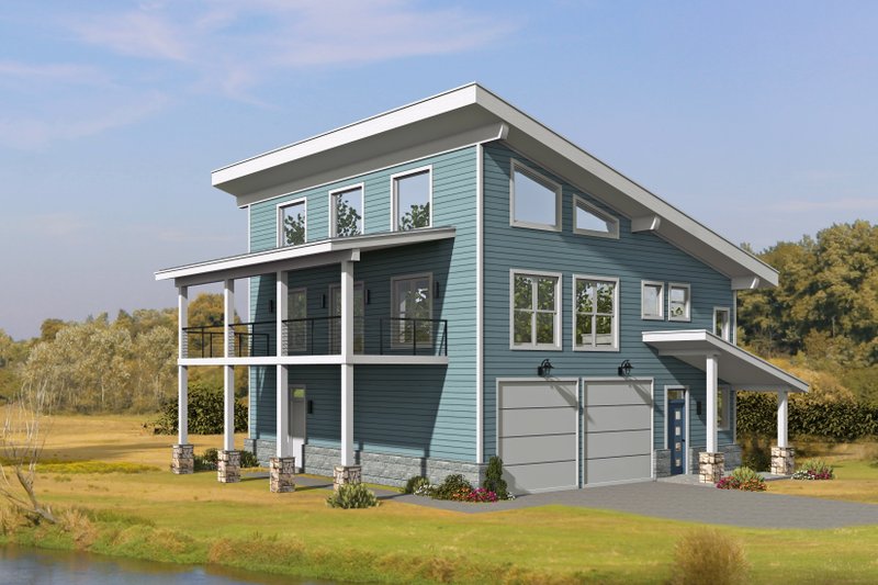 Dream House Plan - Modern Exterior - Front Elevation Plan #932-559