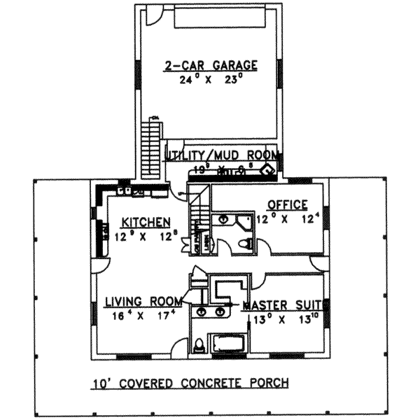 Home Plan - Traditional Floor Plan - Main Floor Plan #117-296
