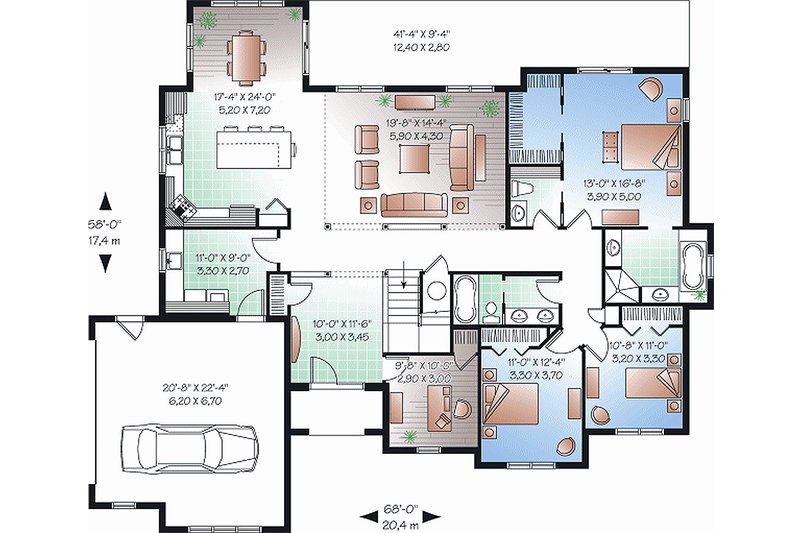 Home Plan - Mediterranean house plan 