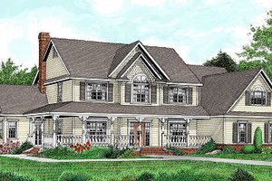 Country Exterior - Front Elevation Plan #11-232