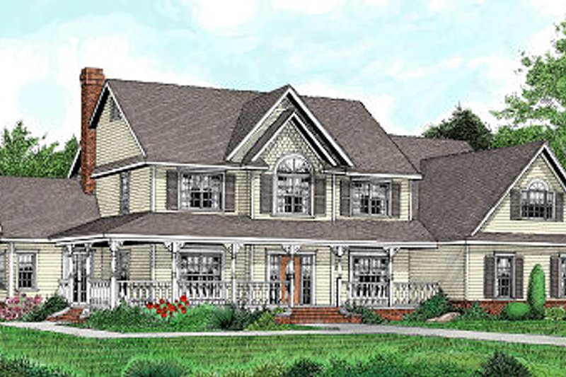 Home Plan - Country Exterior - Front Elevation Plan #11-232