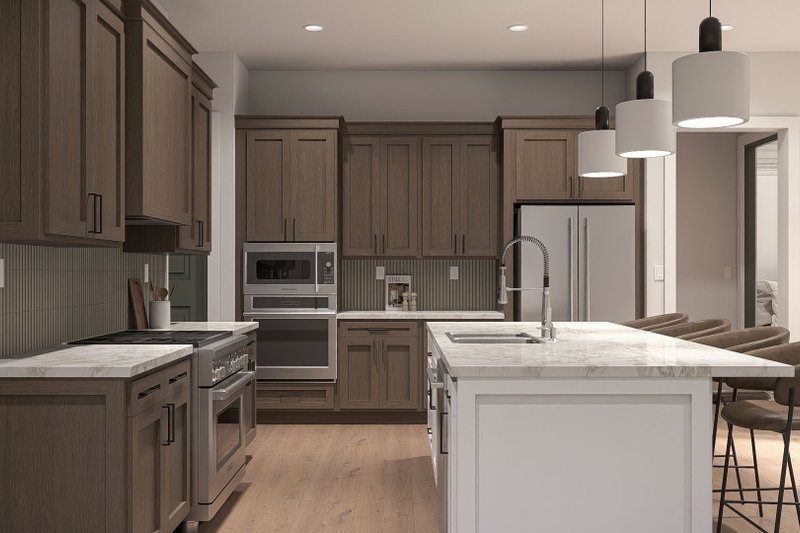Architectural House Design - Interior - Kitchen 2 for Farmhouse House Plan #455-780 - 3 bed, 2.5 bath