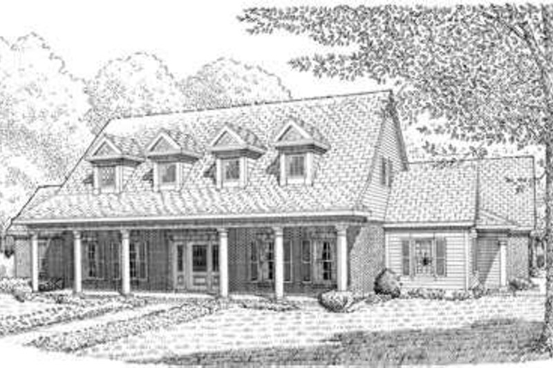 Architectural House Design - Colonial Exterior - Front Elevation Plan #410-201