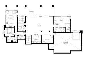 Floor Plan - Lower Floor for Contemporary House Plan #1114-101 - 5 bed, 4.5 bath