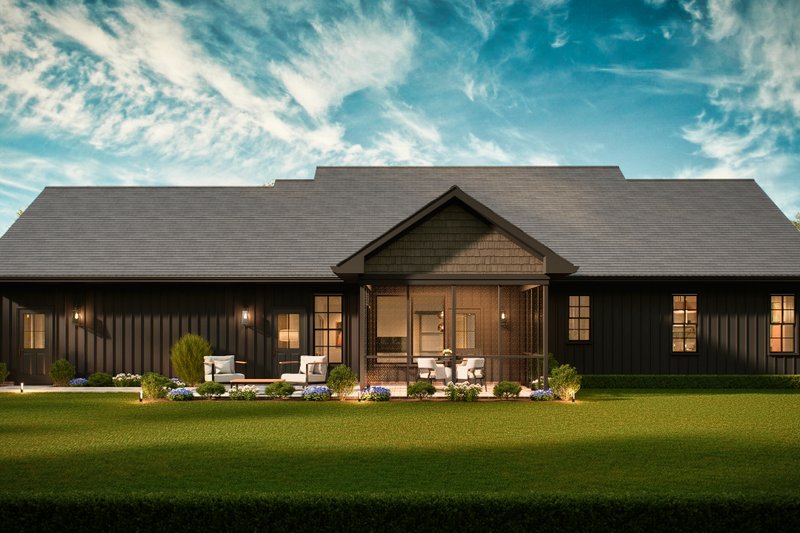Home Plan - Exterior - Rear Elevation for Traditional House Plan #54-638 - 3 bed, 2 bath